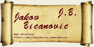 Jakov Bicanović vizit kartica